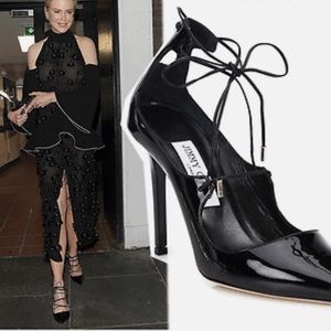 Black Jimmy Choo Ankle lace up shoes